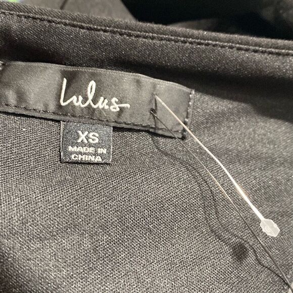 NWT Lulus Date Night Done Right Black Tie-Strap‎ Bodycon Midi Dress Black XS - Picture 14 of 16